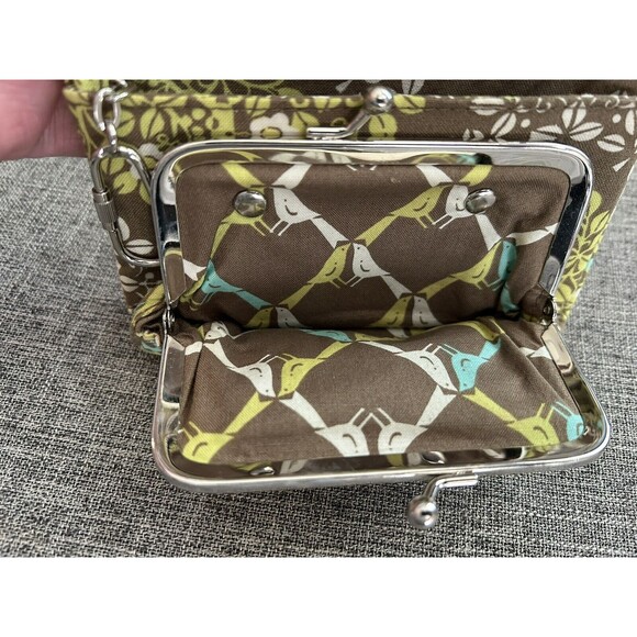 Vera Bradley Bi Fold Wallet With Kiss Coin Pocket & ID Holder Sittin In A Tree - Picture 5 of 9